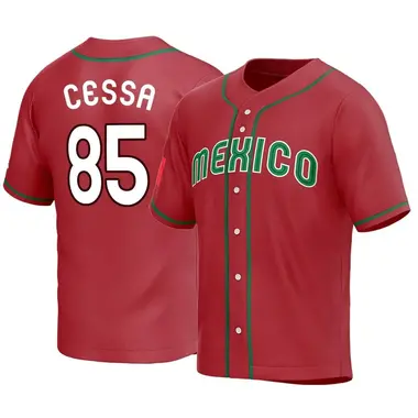 Mexico Baseball Youth Luis Cessa 2023 World Baseball Classic Jersey - Replica Red